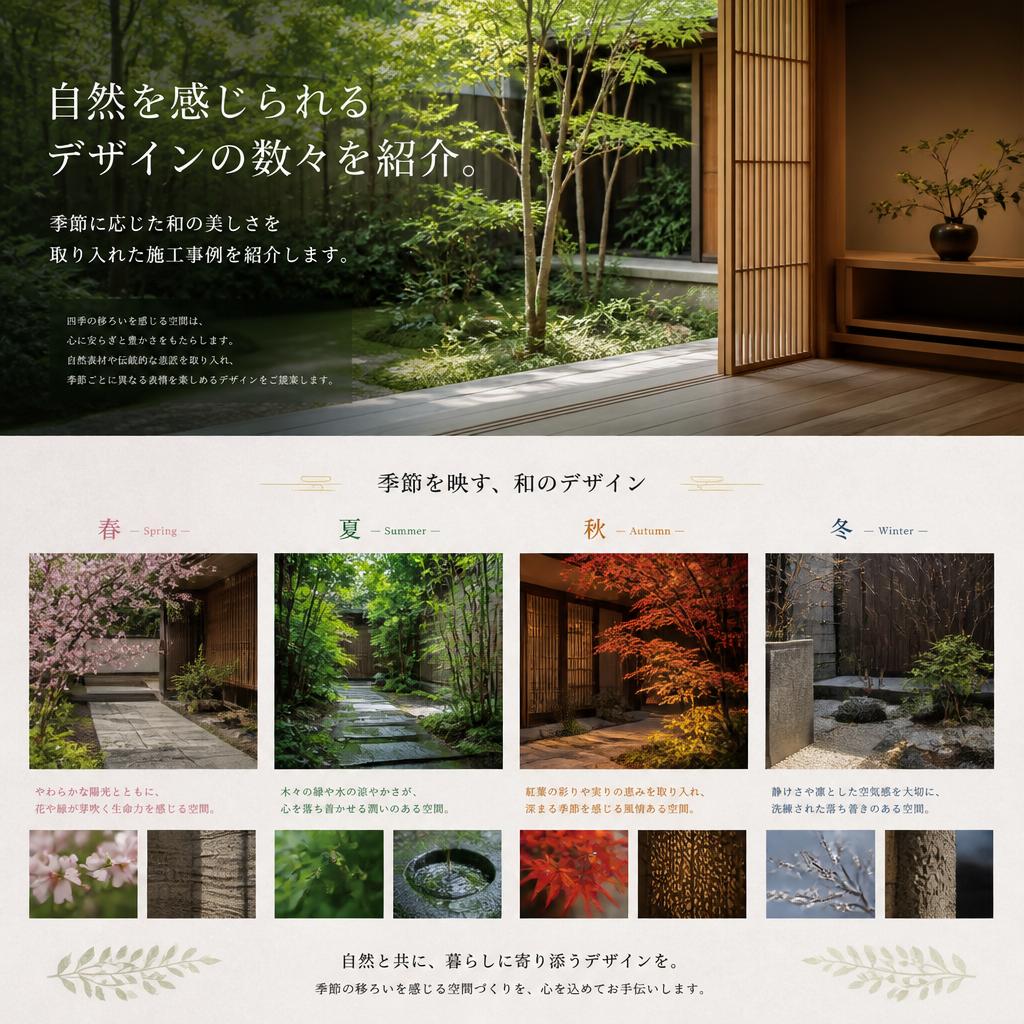 四季折々の和紙デザイン