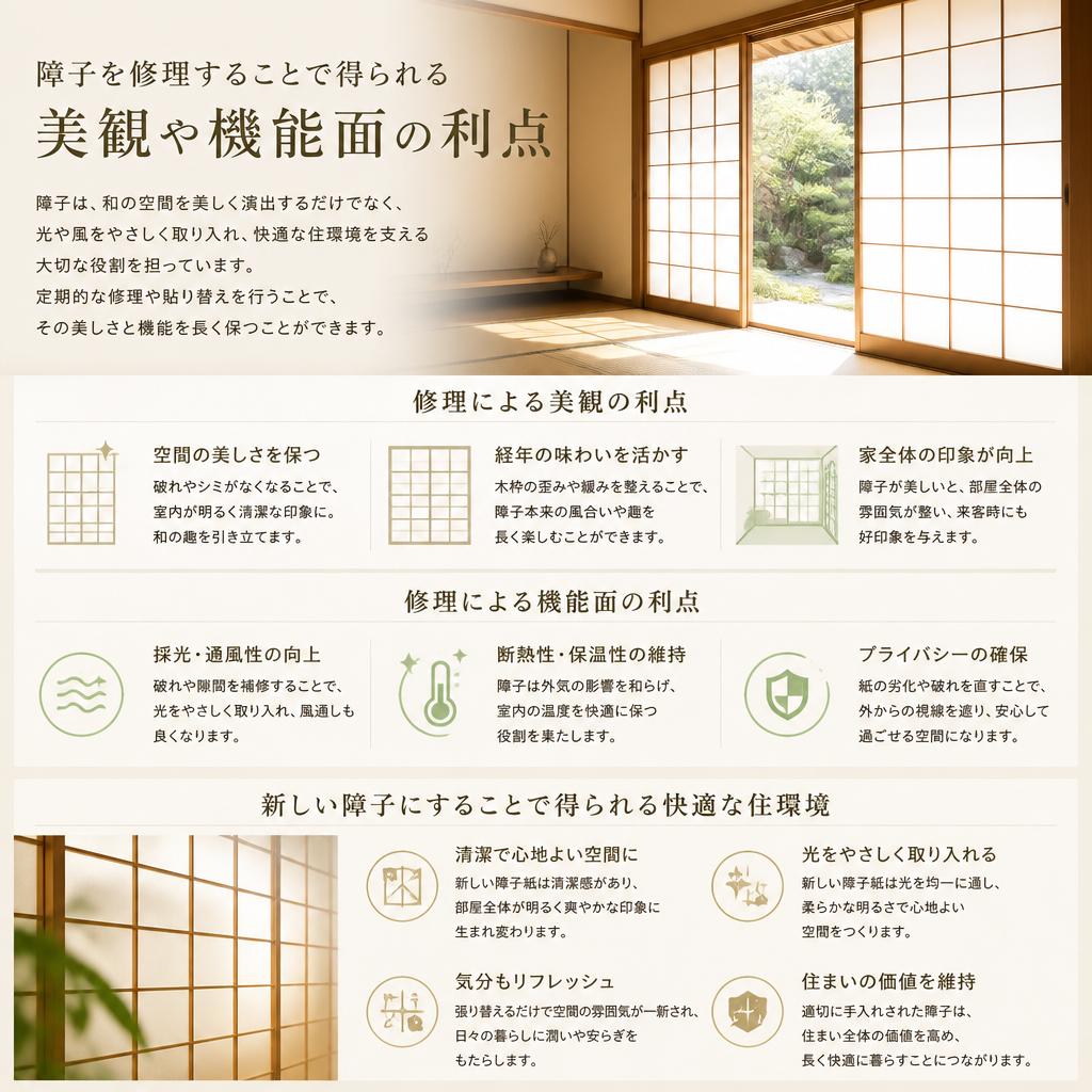 障子修理のメリット