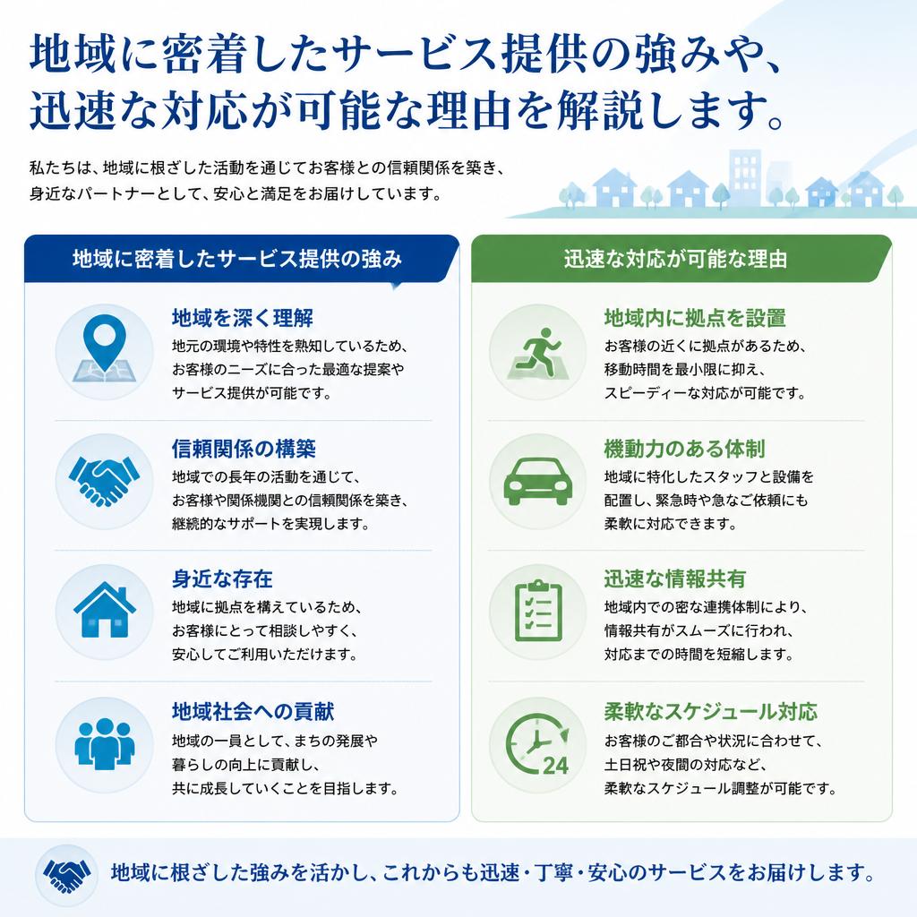 4. 東大阪市に根ざしたサービス