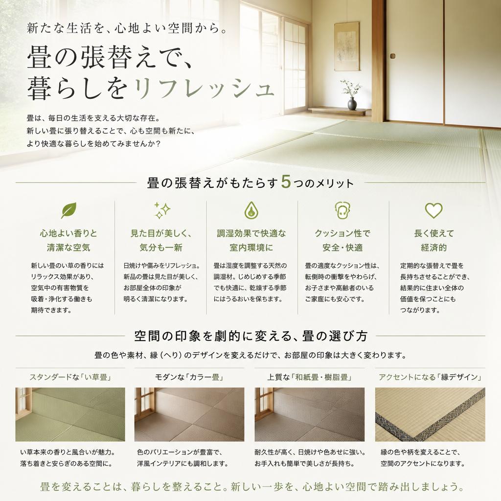 2. 畳替えで新生活をスタート