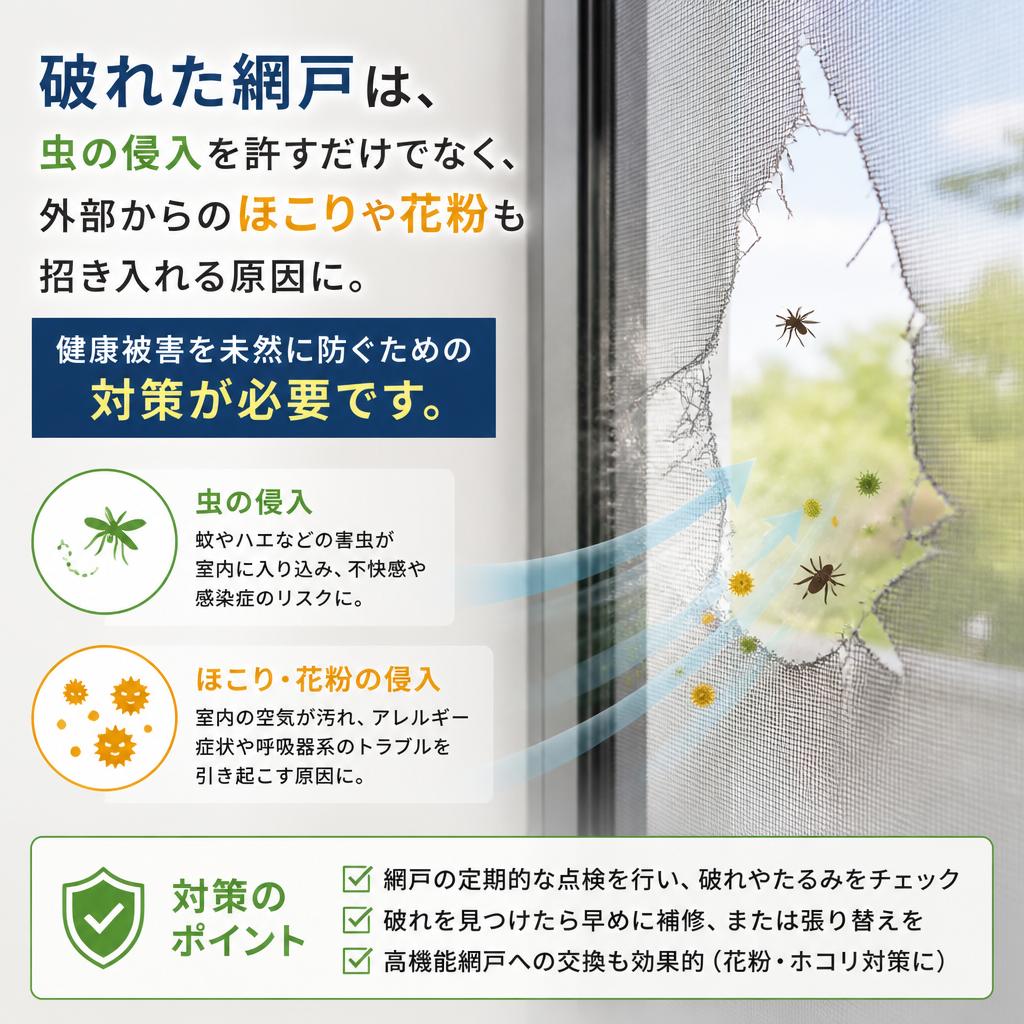 破れた網戸に潜むリスクとは？