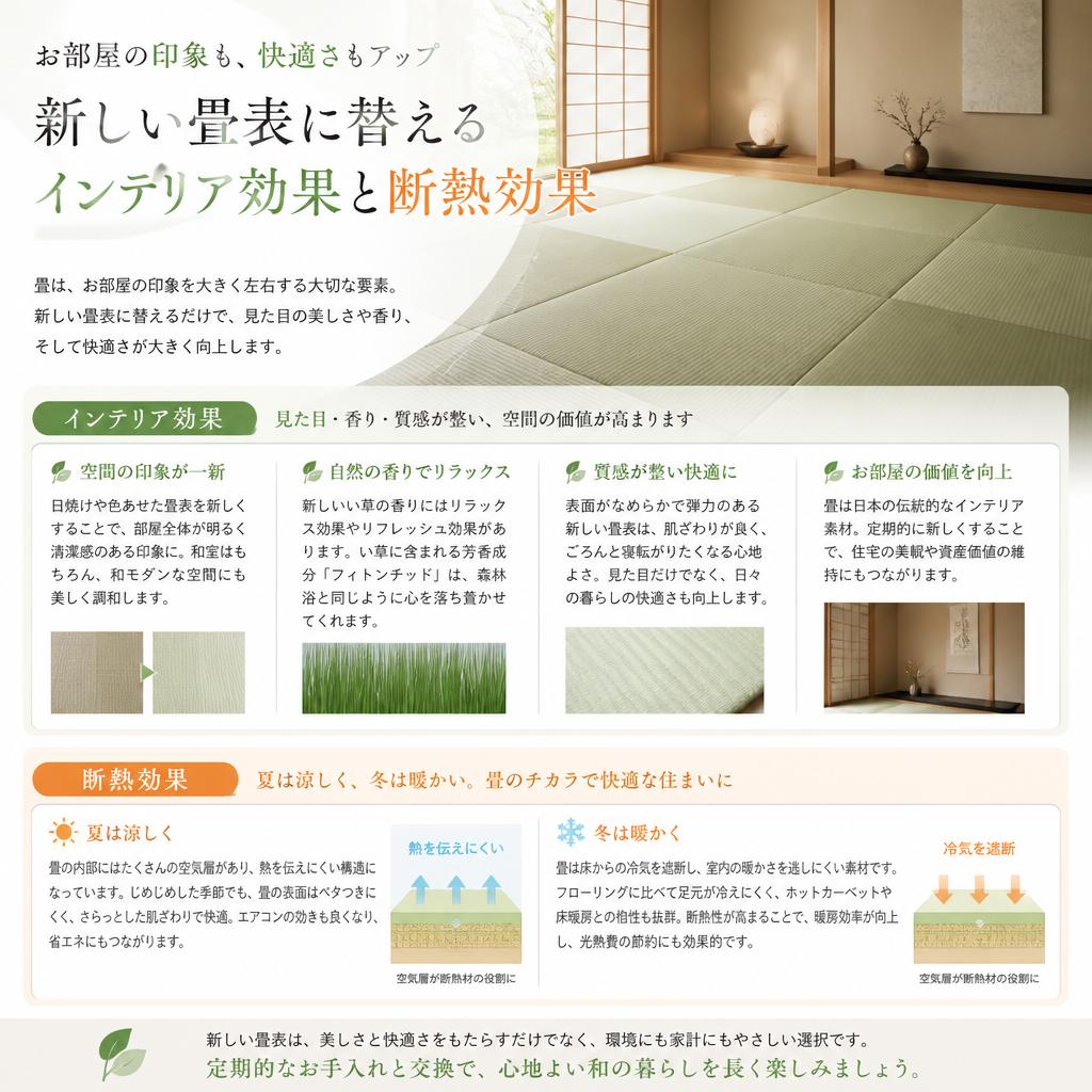 2. 畳表替えのメリット
